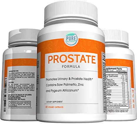 Pure Nutrinex Prostate Formula with Saw Palmetto, Zinc & Pygeum Africanum to Support Urinary and Prostate Health