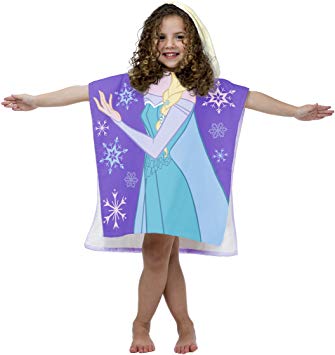 Disney Frozen Princess Elsa Cotton Hooded Beach/Bath/Pool Poncho