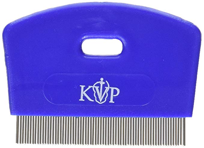 KVP Cat Flea Comb Stainless Steel Teeth with Plastic Handle