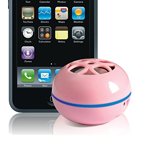 Grandmax Teeny Tweakers Portable Mini Boom Speakers for iPod / Mp3 Players & Laptops (Pink)