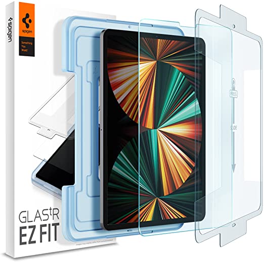 Spigen Tempered Glass Screen Protector [Glas.tR EZ FIT] Designed for iPad Pro 12.9 inch (2021/2020/2018)