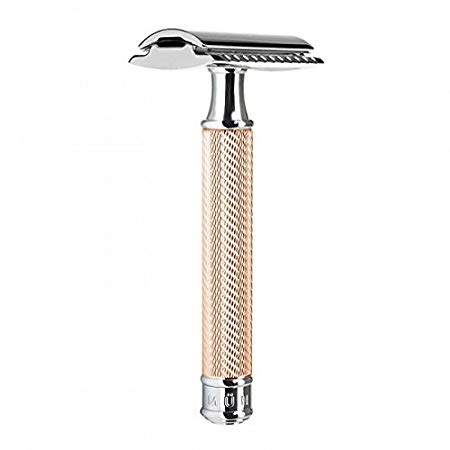 Muhle R89 Closed Comb Rosegold Handle Safety Razor - No Blades Included