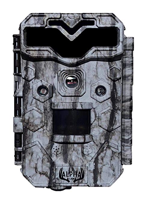 Alpha Cam Premium Hunting Trail Camera 30MP 1080p H.264 30fps Waterproof Scouting Cam with Ultra Fast Trigger Speed and Recovery Rate HD Long Range IR Night Vision 2.4" LCD