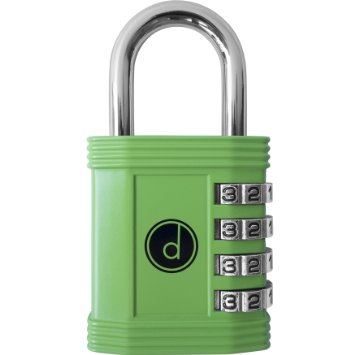 Padlock - 4 Digit Combination Lock for School, Employee, Gym & Sports Locker, Case, Toolbox, Fence, Hasp Cabinet & Storage - Easy to Set Your Own Combo - Metal & Plated Steel - Weather Proof
