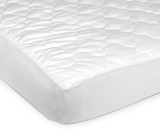 Carter's Keep Me Dry Fitted Quilted 4-Ply Crib Pad, White (Discontinued by Manufacturer)