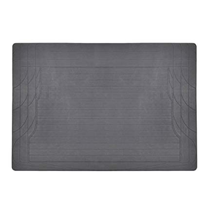 Motor Trend Utility Cargo Floor Mats for Car - Trimmable to Fit, Foldable, Cargo & Trunk Protection (Gray)