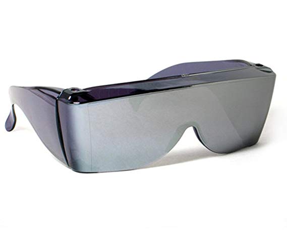 grinderPUNCH Cover Ups Silver Mirror Fit Over Sunglasses Wear Over Prescription Glasses
