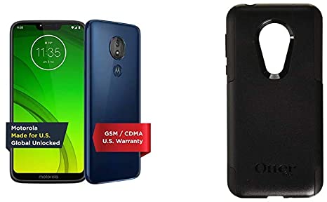 Moto G7 power | Unlocked | Made for US by Motorola | 3/32GB | 12MP Camera | Blue & OtterBox SYMMETRY SERIES Case for iPhone 11 - RISK TIGER (MANDARIN RED/PUREED PUMPKIN), Black, Model Number: 77-61225