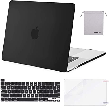 MOSISO MacBook Pro 16 inch Case 2019 Release A2141 with Touch Bar & Touch ID, Plastic Hard Shell Case & Keyboard Cover & Screen Protector & Storage Bag Compatible with MacBook Pro 16, Black