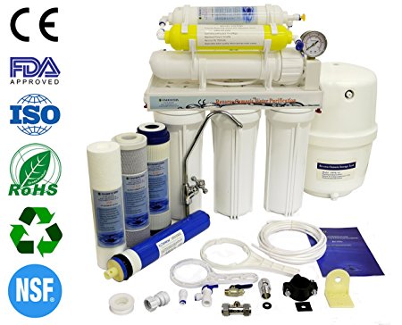 Finerfilters Domestic Home Undersink 6 Stage Reverse Osmosis System With Fluoride Removal (50 GPD), For The Very Best Drinking Water