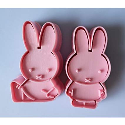 2pcs Miffy cookie cutter Fondant Cake sugarcraft crafts mold modelling tool new