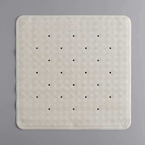 Rubbermaid Commercial Safti-Grip Shower Mat, Square, 22.25" x 22.25", Off-White