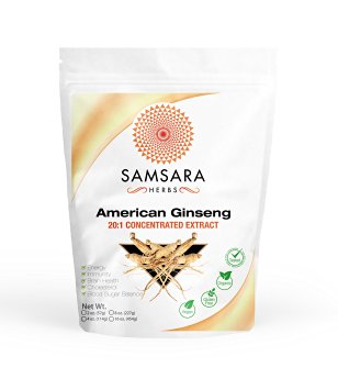 American Ginseng Extract Powder (4oz/114g) 20:1 Concentrated Extract - Energy, Stamina, Anti-Aging
