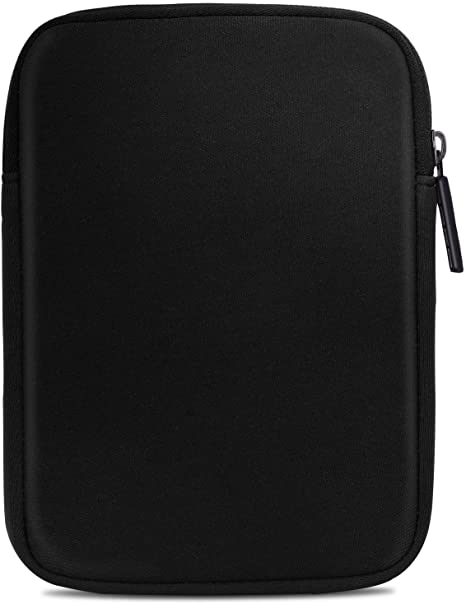 MoKo 6-Inch Sleeve Bag, Portable Neoprene Protective Case Cover Pouch, Fits Kobo Clara HD 6", Kobo Touch 2.0, Kobo Glo HD, Tolino Shine 2HD, Tolino Vision 3HD E-Book E-Reader (Black)