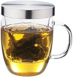 Loose Leaf Tea Infuser Cup From Infinite Tea the Equilibrium Borosilicate Glass Mug Is a Perfect Tea Maker with Stylish Design Easy to Use Easy to Clean Upgrade Your Tea Drinking Experience Now