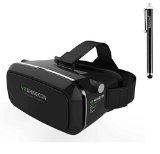 Tepoinn 3D VR Glasses 3D VR Headset Virtual Reality Box with Adjustable Lens and Strap for iPhone 5 5s 6 plus Samsung S3 Edge Note 4 and 35-55 inch Smartphone for 3D Movies and Games