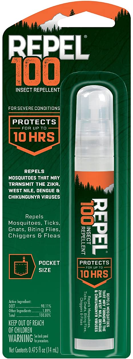 Repel 100 Insect Repellent, Pen-Size Pump Spray,  0.475-Ounce, 6-Pack