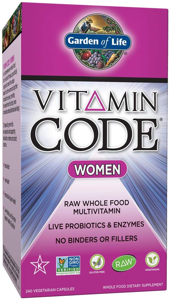 Garden of Life Multivitamin for Women - Vitamin Code Women's Raw Whole Food Vitamin Supplement with Probiotics, Vegetarian, 240 Capsules