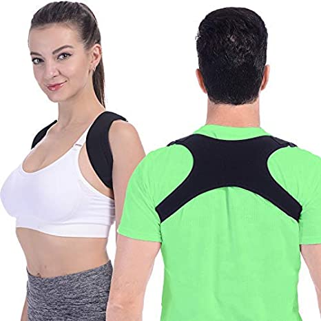 Posture Corrector for Women and Men,KingFast Adjustable Clavicle Brace Perfect for Shoulder Support, Upper Back & Neck Pain Relief,Back Posture Brace 3pc (1pcs)