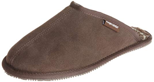 MUK LUKS Dave-Men's Printed Berber Suede Scuff-Brown Slipper