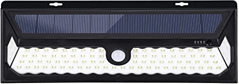 Solar Motion Sensor Light Outdoor 90 LED Security Lights With 3 Modes 270° Wide Angle Wireless Motion Derector IP65 Waterproof Wall Light For Outside, Front Door, Garage, Yard, Deck