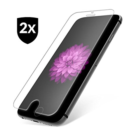 2x iPhone 7 Tempered Glass Guard 9H ✔ Anti-Scratch & Shatter ✔ Bubble Free Installation ✔ Precise Fit ✔ Screen Protector Film by UTECTION® Clear