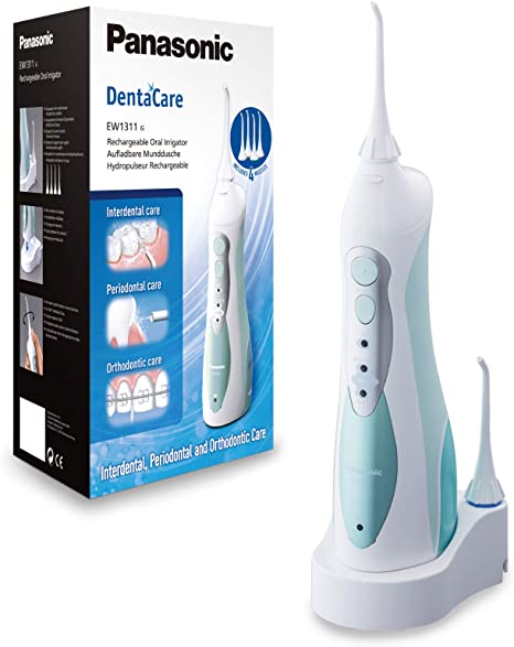 Panasonic Water Flosser for teeth EW1311 Oral Irrigator with Ultrasonic Technology Rechargeable(UK 2 pin plug)