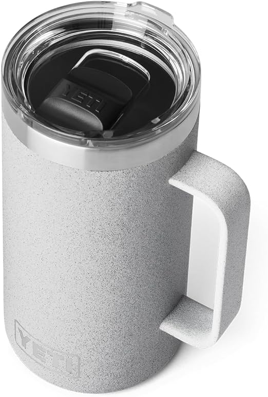 YETI Rambler 24 oz Mug, Vacuum Insulated, Stainless Steel with MagSlider Lid, Grey Stone