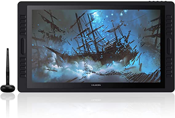 HUION Drawing Tablet Kamvas Pro 22 2019 Pen Tablet Display with Screen Full-Laminated with Battery-Free Stylus and 8192 Pen Pressure, Adjustable Stand 21.5 inch