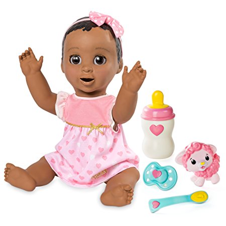 Spinmaster Luvabella - Dark Brown Hair - Responsive Baby Doll with Realistic Expressions and Movement