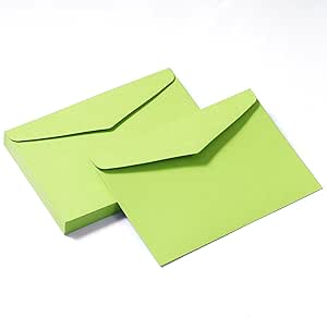 Tanshuqin 50 Pack Light green Envelopes 5x7 Self-Seal Envelopes A7 Invitation Envelopes for Personalize Gift Cards, Wedding, Baby Shower, Mailing