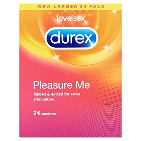 Durex Pleasure Me Ribbed and Dotted Condoms (Pack of 24)