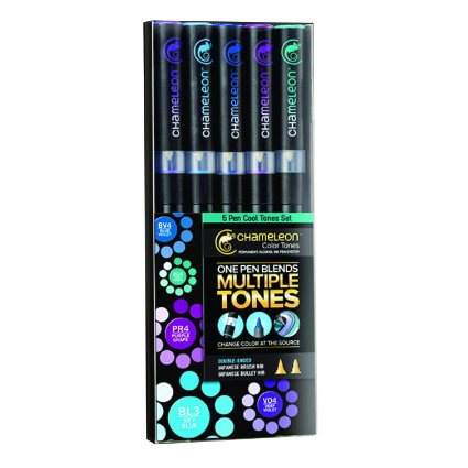 Chameleon Cool Tones Set Of 5 Pens