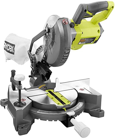 RYOBI 18-Volt ONE  Cordless 7-1/4 in. Compound Miter Saw (Tool Only) with Blade