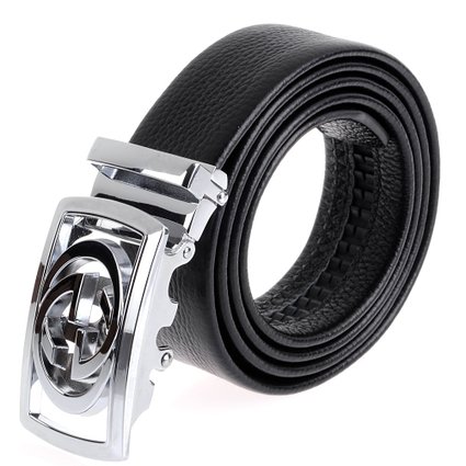 Vbiger Letter Buckle Mens Dress Belt Ratchet Belt 35mm Wide Strap