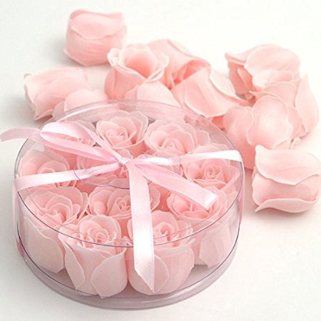 Scented Rose Soaps (set of 12) - Pink
