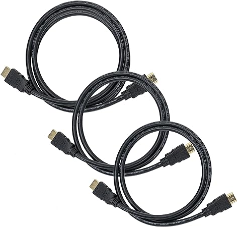 ChromaCast 3 Pack (3ft, 5ft, 10ft) High Definition Multimedia Interface Cable 48Gbps High-Speed, 8K@60Hz, 4K@120Hz, Gold-Plated Plugs, Ethernet Ready
