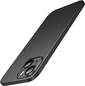 JETech Ultra Slim (0.35mm Thin) Case for iPhone 15 6.1-Inch, Camera Lens Cover Full Protection, Lightweight Matte Finish PP Hard Minimalist Case, Support Wireless Charging (Black)