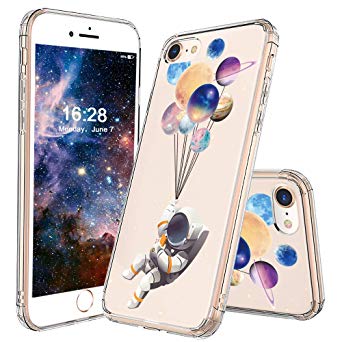 MOSNOVO iPhone 8 Case, iPhone 7 Clear Case, Astronaut Planet Pattern Printed Clear Design Transparent Plastic Back Case with TPU Bumper Protective Case Cover for iPhone 7/iPhone 8