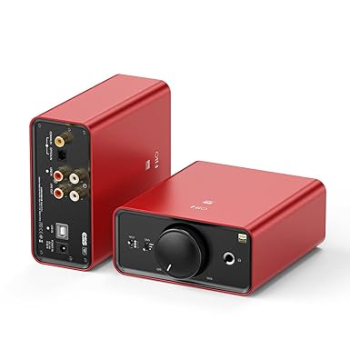 FiiO K5Pro Amplifier Headphone Amps Stereo High Resolution Portable Desktop DAC 768K/32Bit and Native DSD512 for Home Audio/PC 6.35mm Headphone Out/RCA Line-Out/Coaxial/Optical Inputs (K5PRO ESS Red)