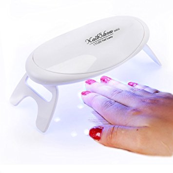 NailShow Mini Nail Dryer Portable USB Nail Curing Lamp with 45/60S 2 timer Setting for UV LED Gel Based Polish , Nail Manicure & Pedicure Tool, 6W, White