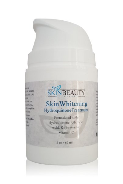 2 oz  60 ml HYDROQUINONE SKIN WHITE Treatment - Formulated with Hydroquinone Lactic Acid Glycolic Acid Kojic Acid Vitamin C L-Ascorbic Acid and Peptides- FadeRemove Age SpotsBrown Spots Freckles sun spots Acne Scars Uneven skin tone Formulated with Multiple Proven and Effective Ingredients that Brings Results