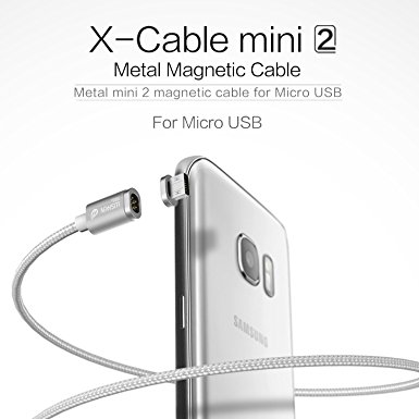 Wsken Mini2 Micro USB Cable Magnetic LED Display USB Sync and Fast Charger Cable for Android (Silver)