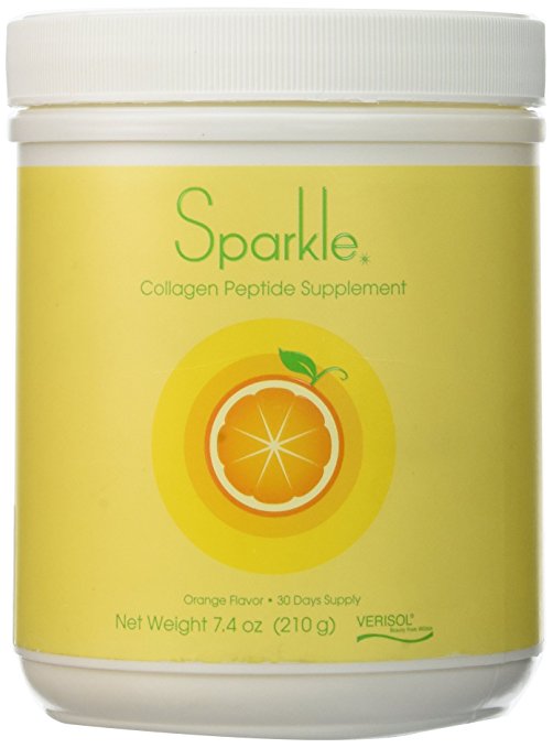 Sparkle Collagen Peptide Supplement Orange Flavor Powder, 30 Days, 5000mg