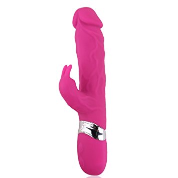 Bigbanana Dildo Vibrator Powerful Vibe for Women-G-spot Stimulator-10 Speed Dual Vibration (USB Charging) (Pink)