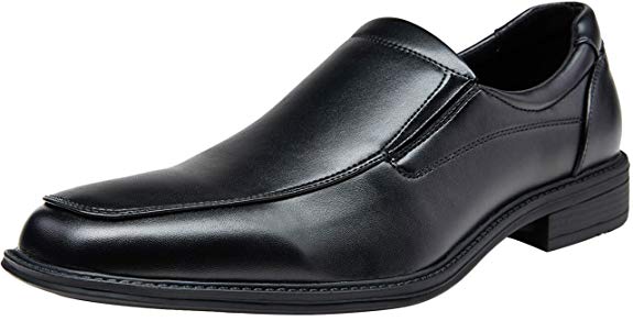 VEPOSE Men's Slip on Dress Shoes Formal Square Toe Loafers