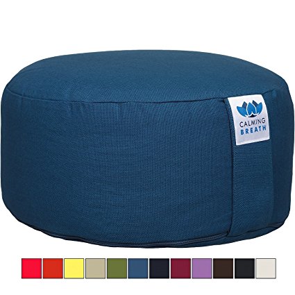 CalmingBreath Yoga Meditation Cushion - Washable Cover - Fits All Sizes