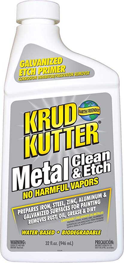 Krud Kutter ME326 Metal Clean and Etch, 32 Oz, Bottle, Translucent, Liquid Orange