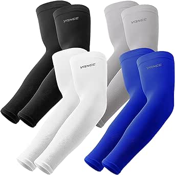 YQXCC 4 Pares Mangas del Brazo Protección UV - Cubierta de Tatuaje Mangas de Enfriamiento para Hombre Mujer Deportes Ciclismo Golf