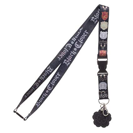 Black Clover Squad Insignia ID Badge Holder Lanyard